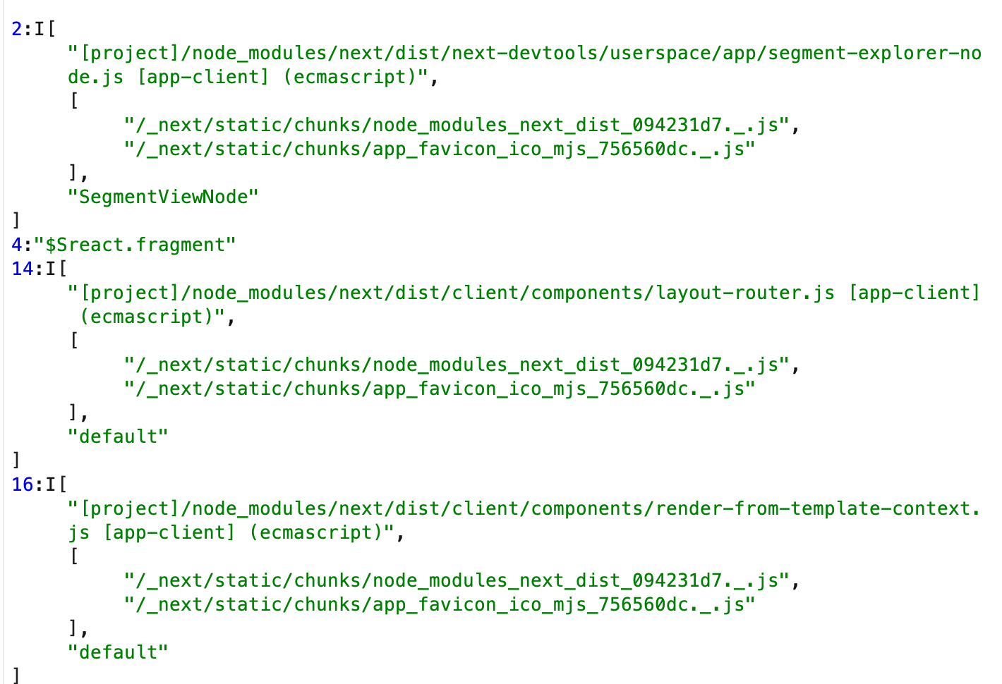 Diagram of the React Flight protocol data format